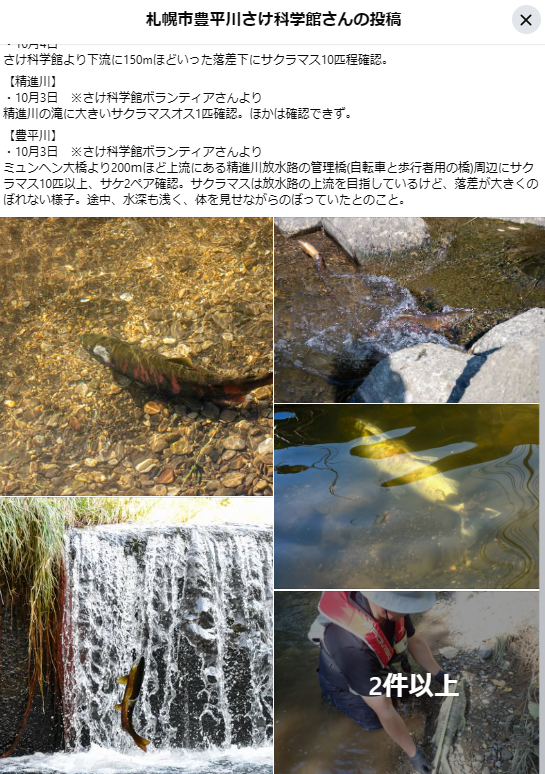 さけ科学館Facebook